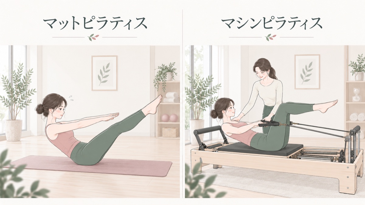 マットピラティスとマシンピラティスの違い|初心者はどちらから
